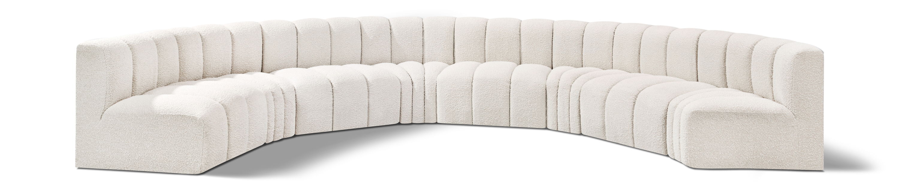 Arc - Boucle Fabric 8 Piece U-Shaped Modular Sofa - Simple Home Plus