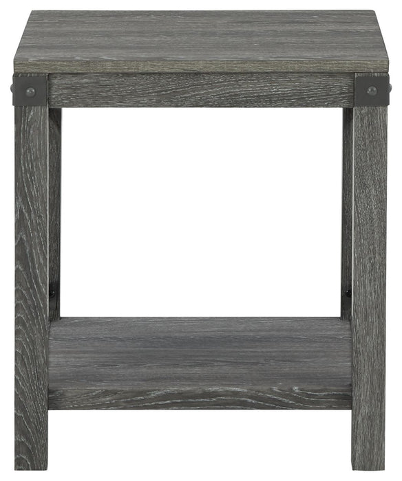 Freedan - Grayish Brown - Square End Table - Simple Home Plus