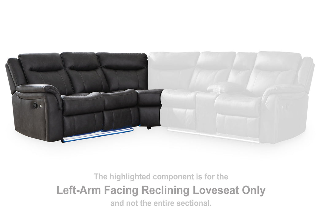 Sultan Meadow - LAF Reclining Loveseat - Eclipse - Simple Home Plus