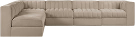Rummi - Velvet Performance Fabric Upholstered 6 Piece Modular Sectional - Simple Home Plus