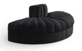 Rummi - Velvet Performance Fabric Upholstered 2 Piece  Rounded Modular Loveseat - Simple Home Plus
