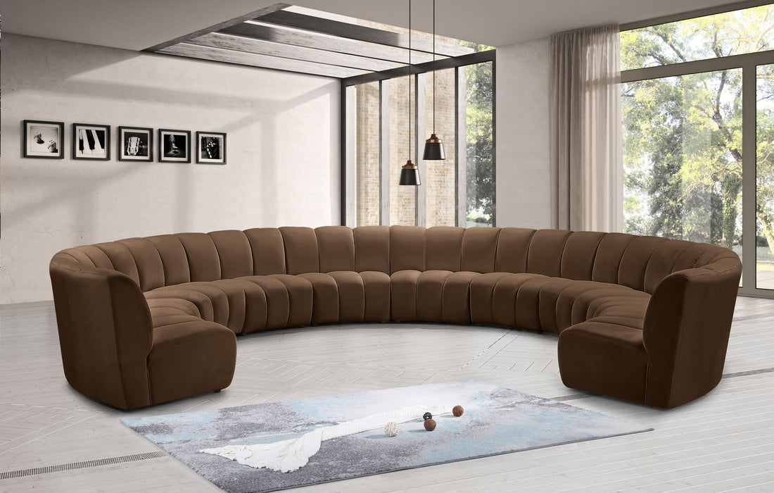 Infinity - 10 Piece Velvet Modular Sectional - Simple Home Plus
