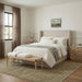 Nara - Linen Textured Fabric Upholstered Bench - Painted Natural - Simple Home Plus