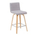 Vienna - Modern Counter Height Swivel Bar Stool - Patterned Oak Wood Frame - Simple Home Plus