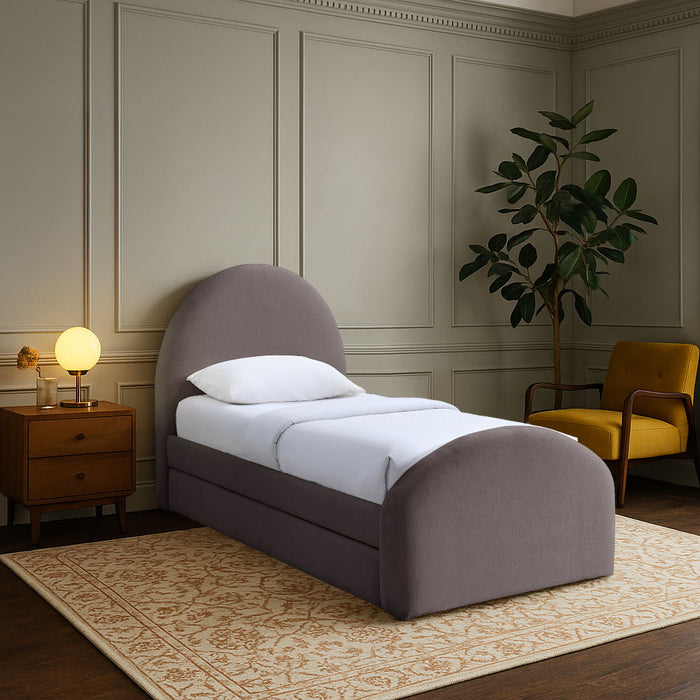 Andaz - Chenille Fabric Upholstered Trundle Bed - Simple Home Plus