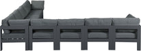 Nizuc - Outdoor Patio 9 Piece Modular Sectional With Gray Frame - Simple Home Plus