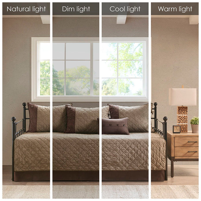 Boone - Reversible Daybed Cover (Set of 6) - Brown - Simple Home Plus