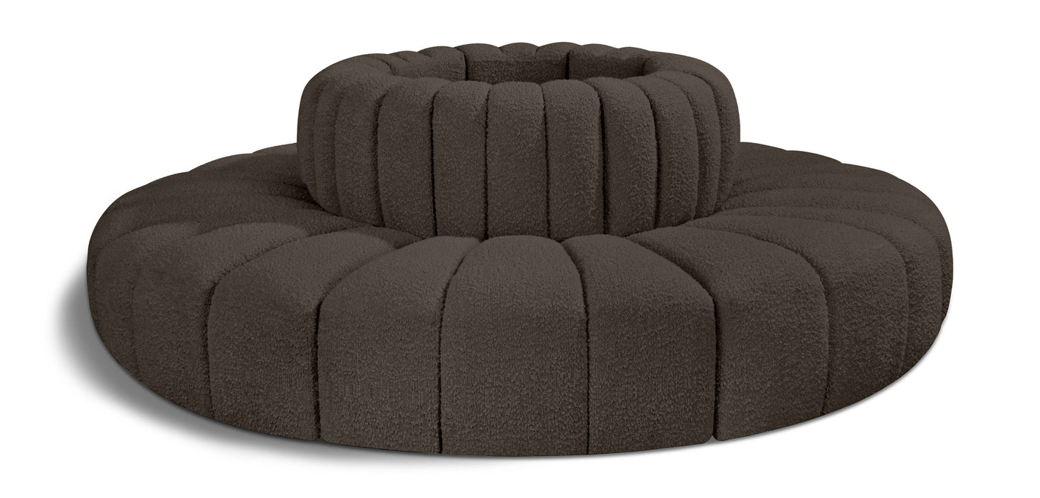Arc - Boucle Fabric 8 Piece Round Modular Sofa - Simple Home Plus