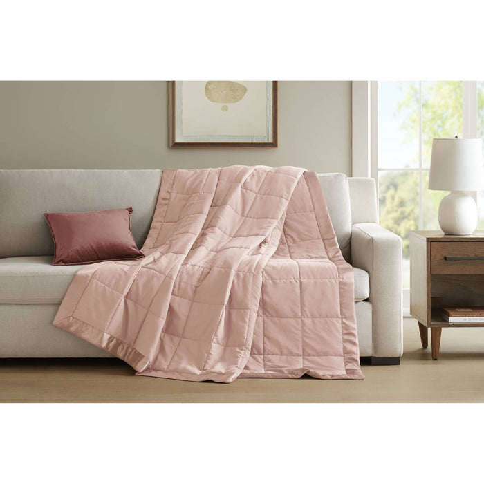 Windom - All Season Hypoallergenic Twin Blanket With 3M Scotchgard - Blush - Simple Home Plus