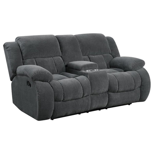 Weissman - Motion Loveseat With Console - Charcoal - Simple Home Plus