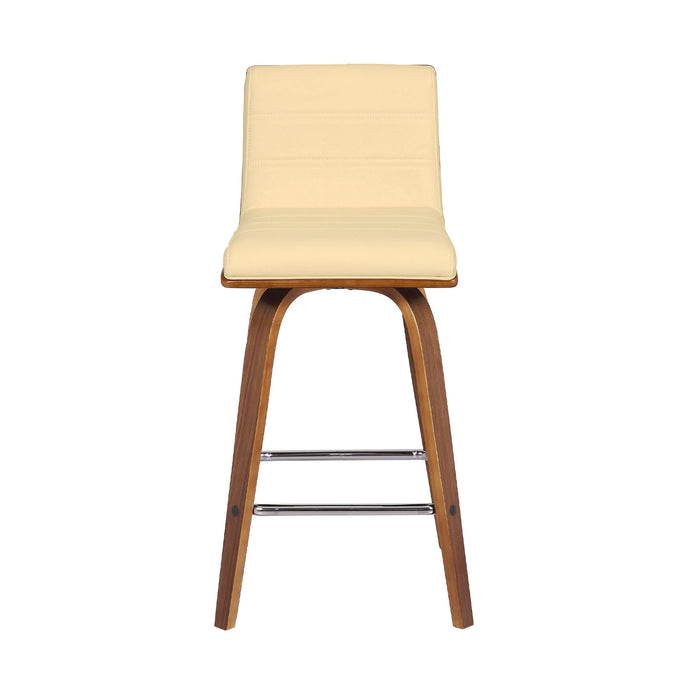 Vienna - 26" Swivel Counter Stool - Walnut Wood - Simple Home Plus