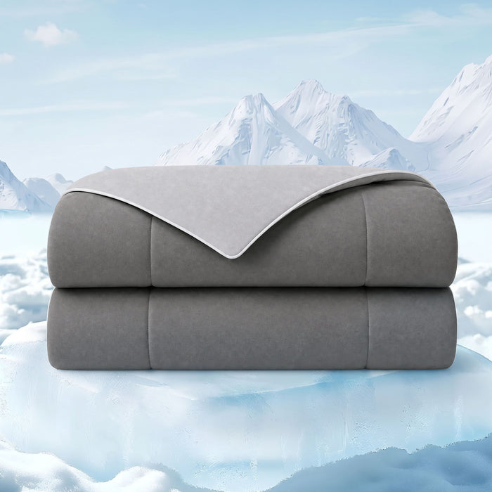 Cooling Lightweight - King Down Alternative Comforter - Gray