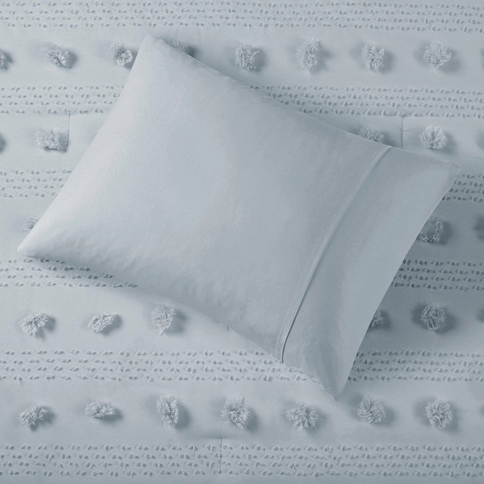 Lucy - Clip Jacquard Comforter Set - Blue - Simple Home Plus
