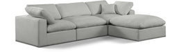 Comfy - 4 Piece Linen Fabric Modular Sectional With Chaise - Simple Home Plus