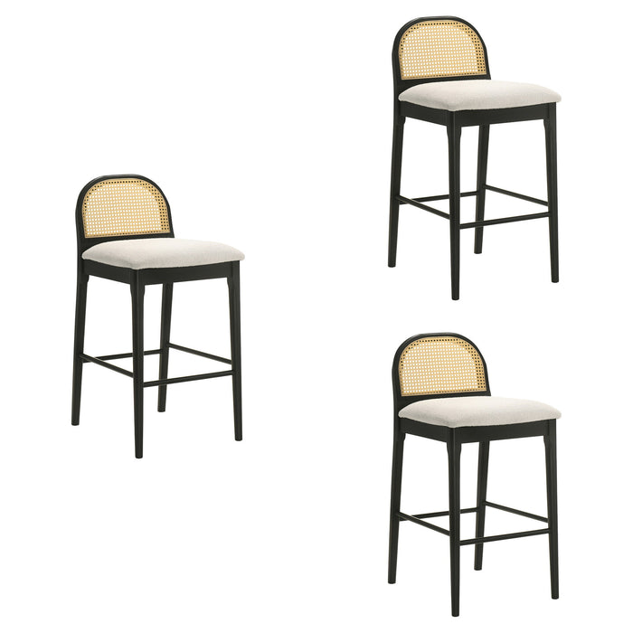 Lucio - Modern Farmhouse Wood Bar Height Kitchen Bar Stool - Simple Home Plus