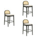 Lucio - Modern Farmhouse Wood Bar Height Kitchen Bar Stool - Simple Home Plus
