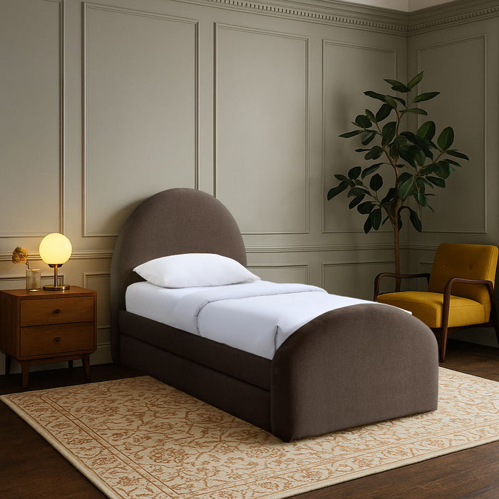 Andaz - Chenille Fabric Upholstered Trundle Bed - Simple Home Plus