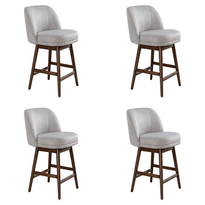 Sadie - Solid Wood Upholstered 26" Counter Height Swivel Barstool - Simple Home Plus