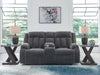 Observation - Steel - Double Reclining Power Loveseat With Console - Simple Home Plus