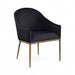 Ferro - Upholstered Dining Arm Chair With Brushed Gold Legs - Simple Home Plus