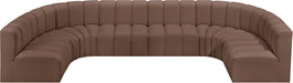 Arc - Faux Leather Modular U-Shaped Sectional - Simple Home Plus