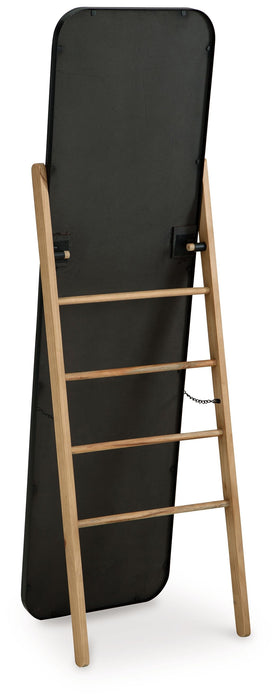 Bronick - Black / Brown - Floor Mirror - Simple Home Plus