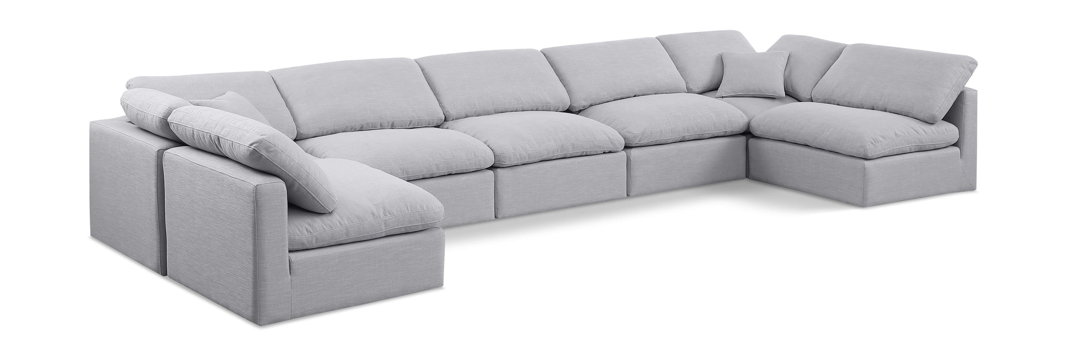 Indulge - Linen 7 Piece Modular U-Shaped Sectional - Simple Home Plus
