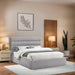 Adam - Linen Fabric Bed With 52" Headboard - Simple Home Plus