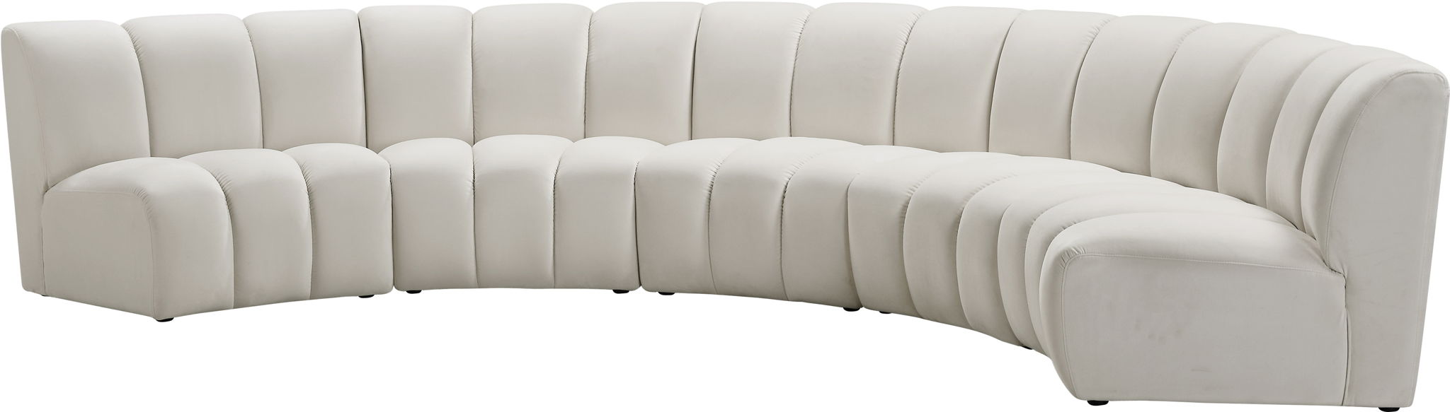 Infinity - 5 Piece Velvet Modular Sectional - Simple Home Plus