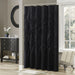 Laurel - Tufted Semi-Sheer Shower Curtain - Black - Simple Home Plus
