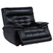 Hewitt - Leather Upholstered Dual Power Recliner Chair - Black - Simple Home Plus