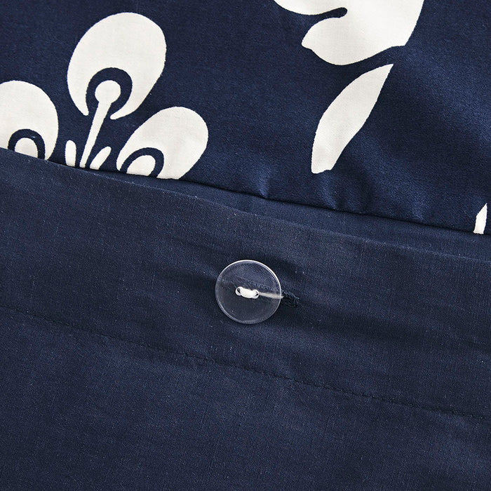 Vienna - King 6 Piece Printed Duvet Cover Set - Indigo - Simple Home Plus