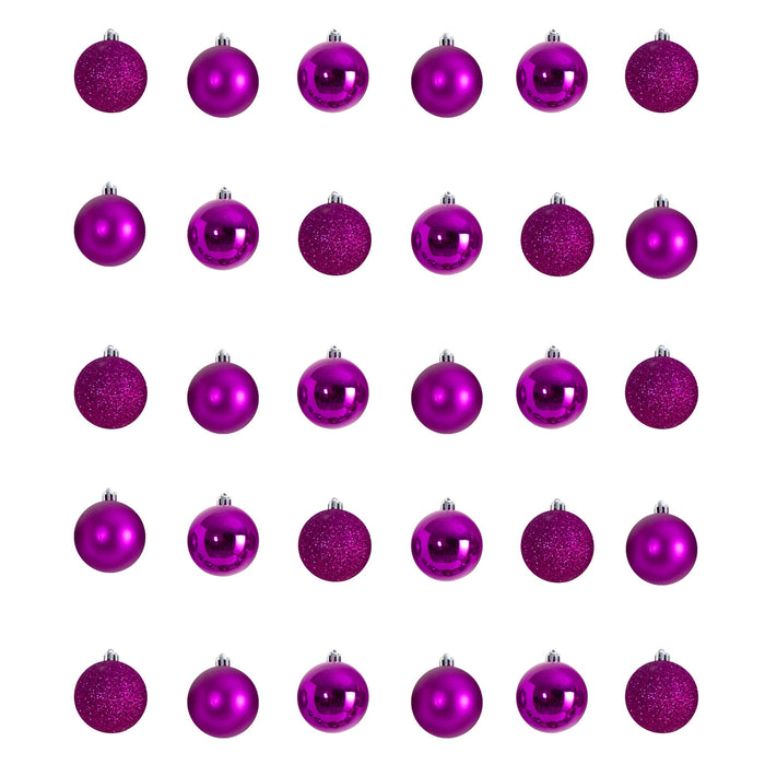 30 Count 2.5" Shatterproof Ornament Set w