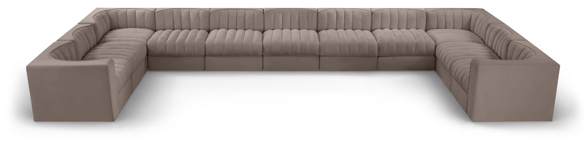 Rummi - Velvet Performance Fabric Upholstered 11 Piece Modular Sectional - Simple Home Plus