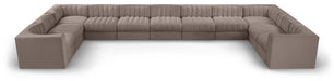 Rummi - Velvet Performance Fabric Upholstered 11 Piece Modular Sectional - Simple Home Plus