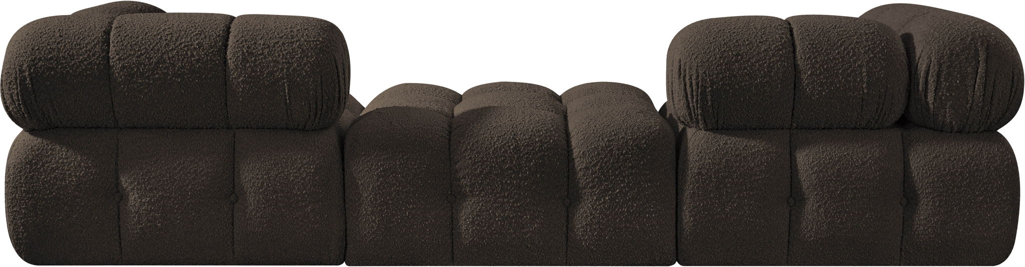 Ames - 3 Piece Boucle Modular Sofa With 1 Backless Seat - Simple Home Plus
