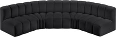 Arc - Faux Leather 5 Piece U-Shaped Modular Sofa - Simple Home Plus