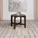 Cota - Round Solid Wood End Table - Dark Brown - Simple Home Plus
