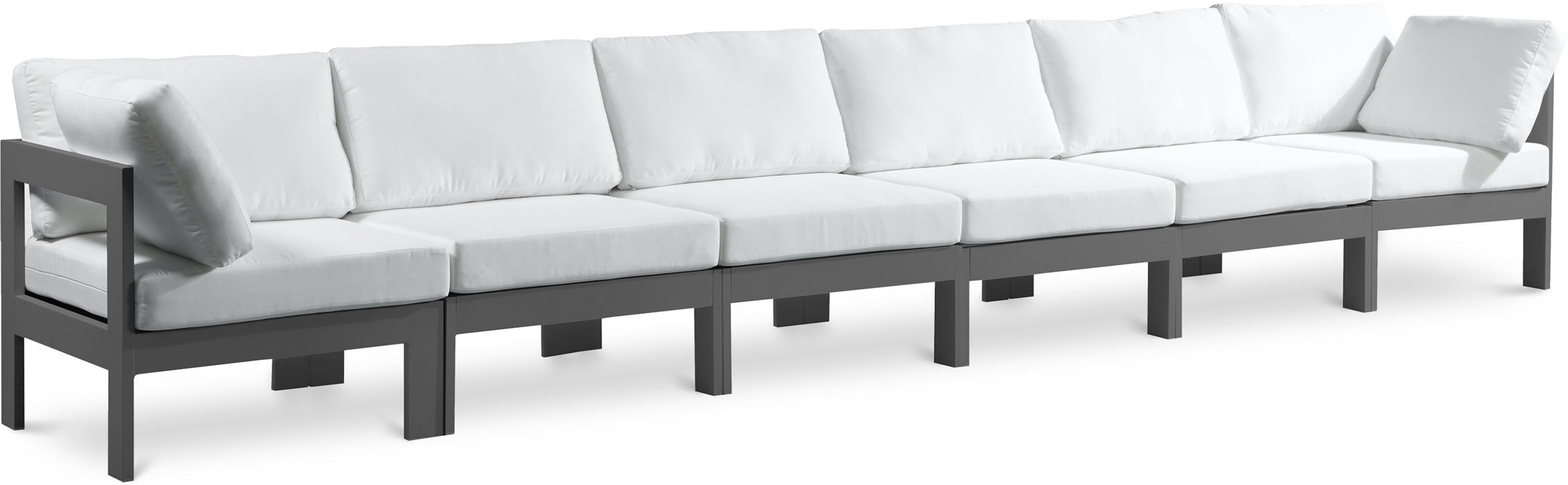 Nizuc - Outdoor Patio 6 Seat Modular Sofa With Gray Frame - Simple Home Plus