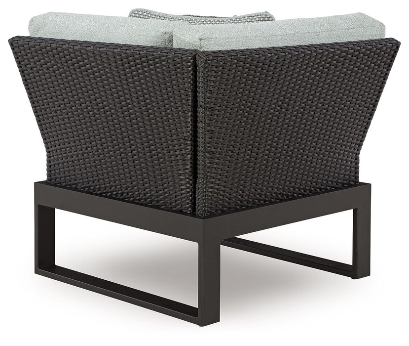 Beachloft - Corner With Cushion - Black / Gray - Simple Home Plus