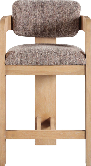 Sacha - Linen Stool With Natural Base - Simple Home Plus