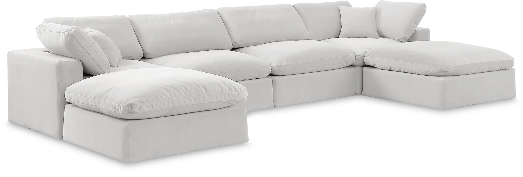 Comfy - 6 Piece Velvet Modular Double Chaise Sectional - Simple Home Plus