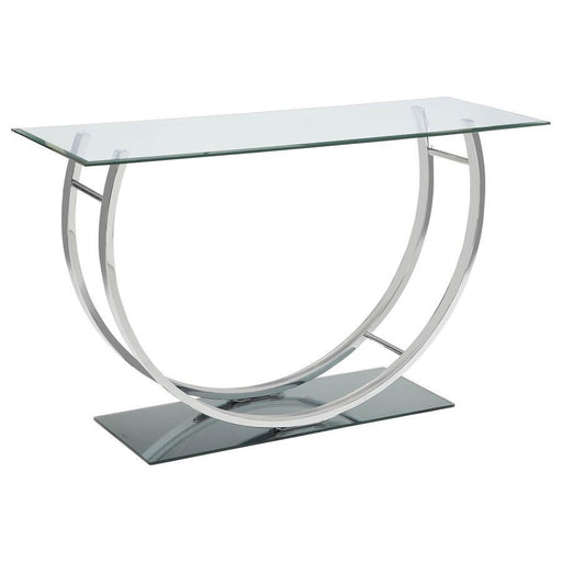 Danville - Rectangular U-Shaped Glass Top Table - Simple Home Plus
