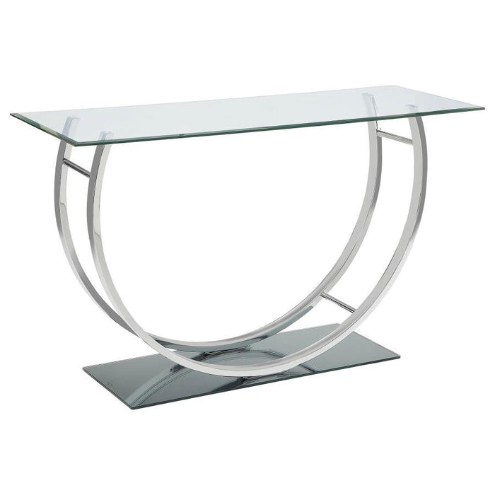 Danville - Rectangular U-Shaped Glass Top Table - Simple Home Plus