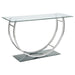 Danville - Rectangular U-Shaped Glass Top Table - Simple Home Plus