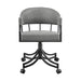 Tibet - Swivel Rolling Dining Chair - Matte Black / Vintage Gray - Simple Home Plus