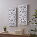 Botanical Panel - Carved Wall Decor (Set of 2) - White - Simple Home Plus