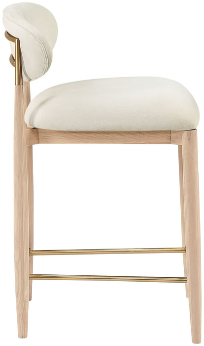 Riccio - Fabric Stool - Natural Frame - Simple Home Plus