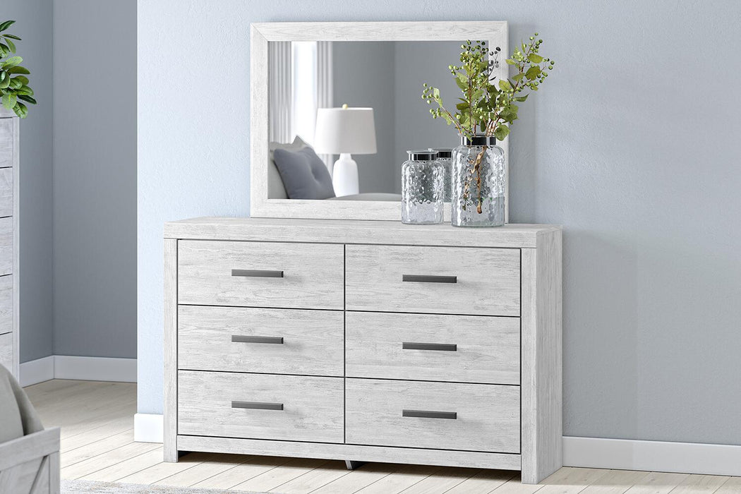 Cayboni - Dresser And Mirror - Whitewash - Simple Home Plus