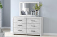 Cayboni - Dresser And Mirror - Whitewash - Simple Home Plus